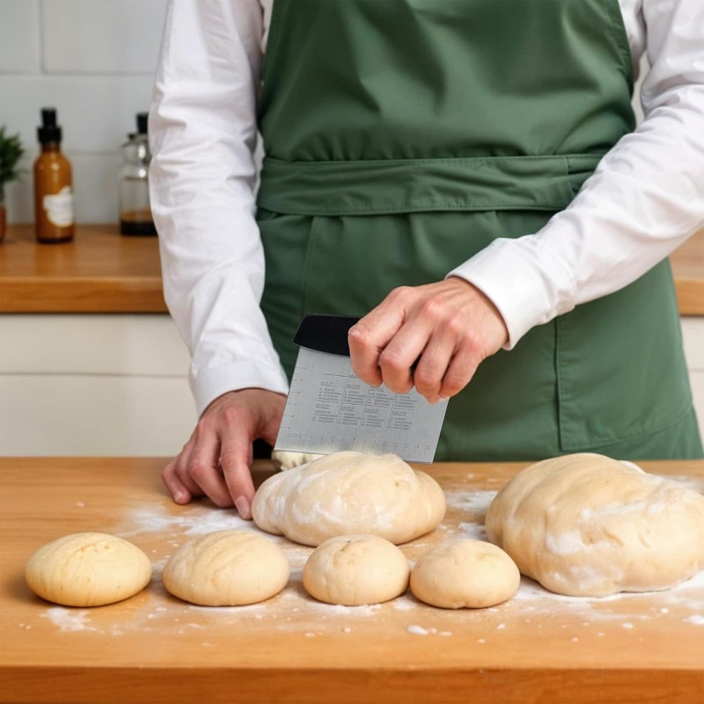 Bench Scraper Dough - Set di 2 Raschietti e Taglierini