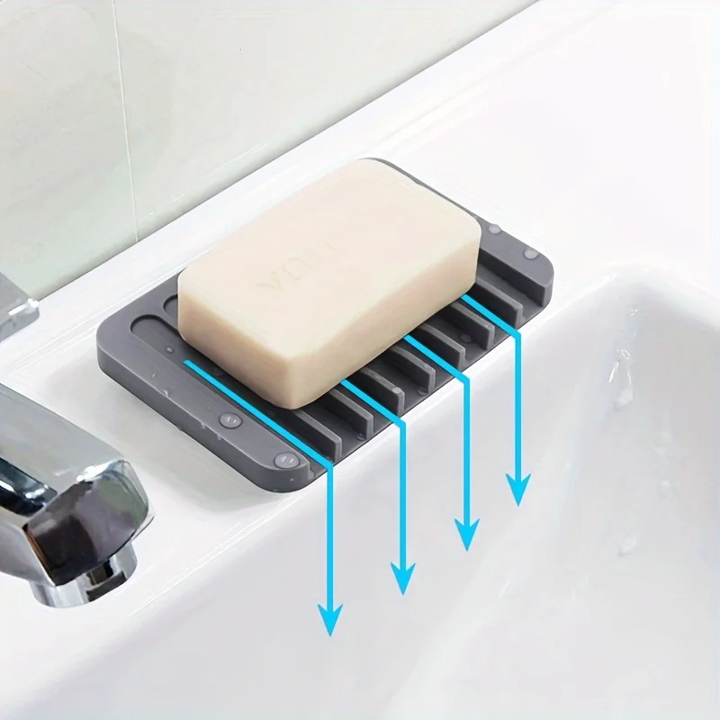 Kitchen Baking Tray Storage - Nuovo Portasapone in Silicone con Drenaggio,