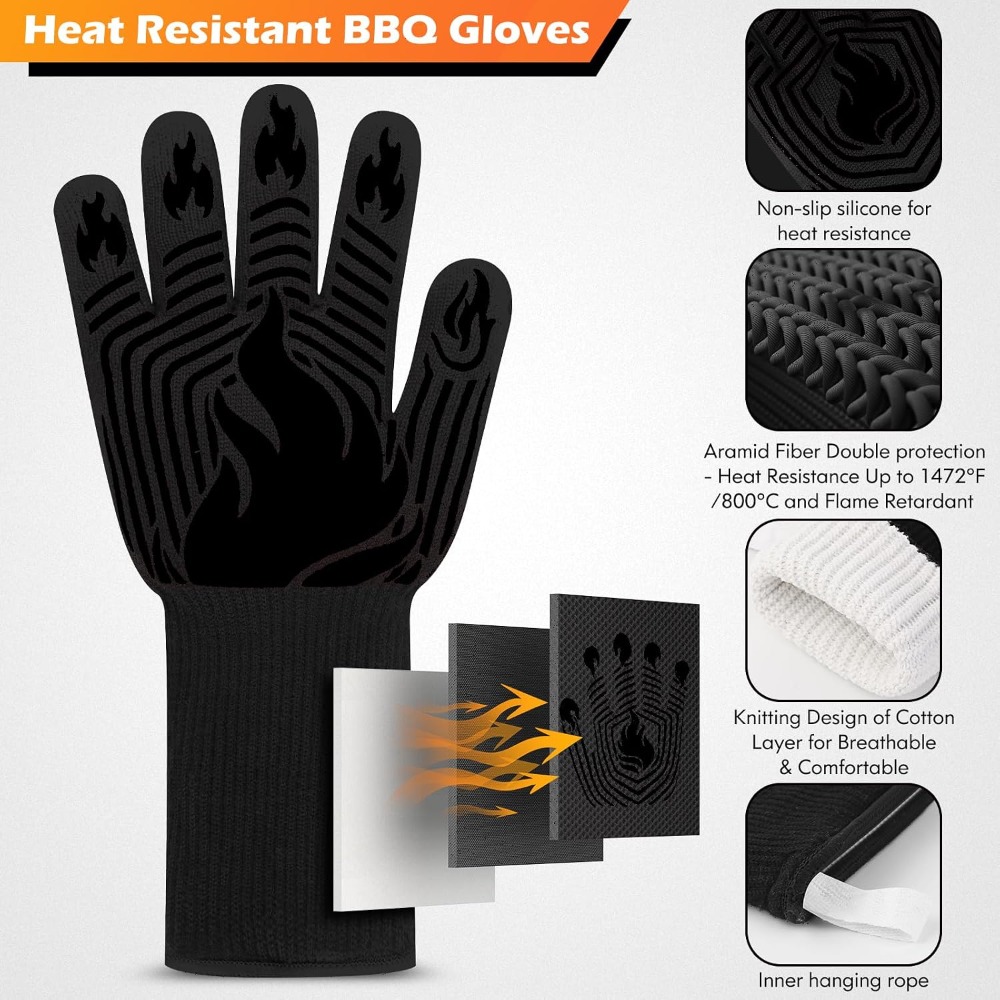 Kitchen Baking Cooking - Guanti per Barbecue, 1472 ° Guanti