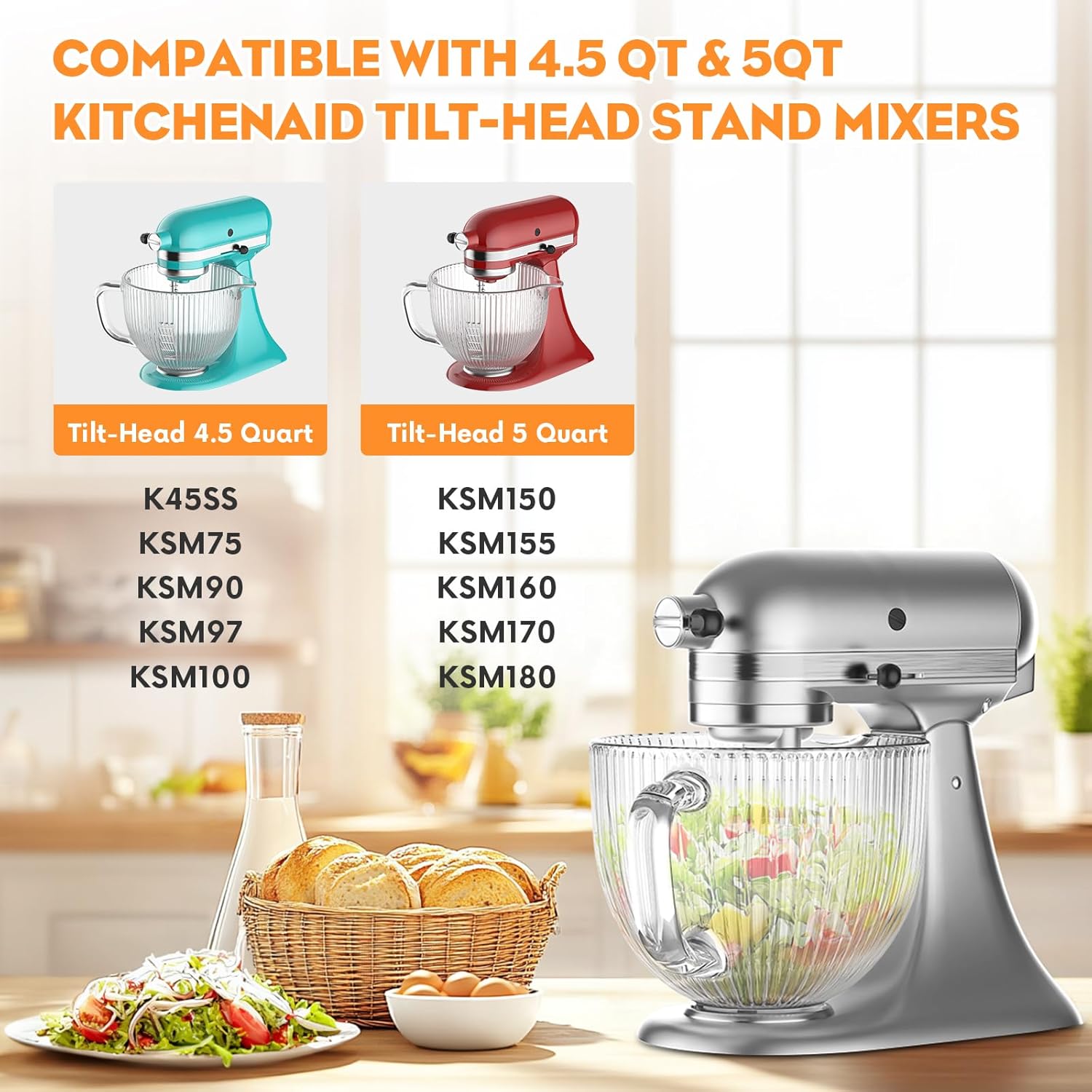 GVODE Ciotola in vetro per mix - Kitchenaid Baking Set recensione e prezzo